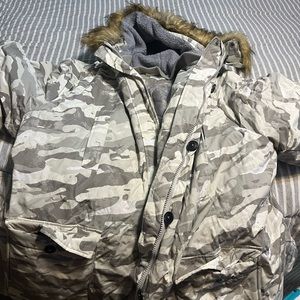 Woman within winter coat